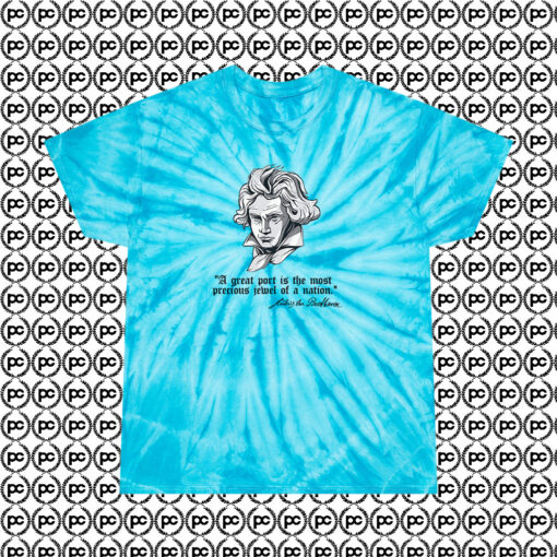 Ludwig Van Beethoven German Composer Cyclone Tie Dye T Shirt Turquoise