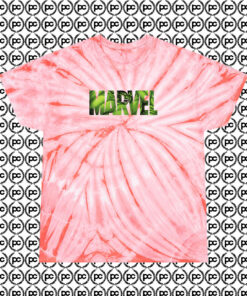 Marvel Logo Hulk Avengers Cyclone Tie Dye T Shirt Coral