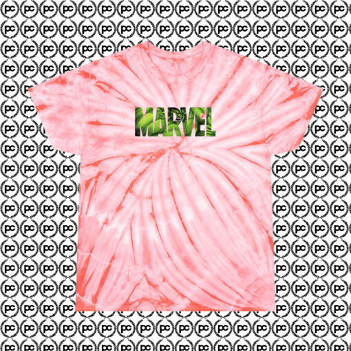 Marvel Logo Hulk Avengers Cyclone Tie Dye T Shirt Coral