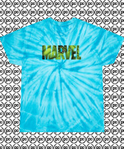 Marvel Logo Hulk Avengers Cyclone Tie Dye T Shirt Turquoise