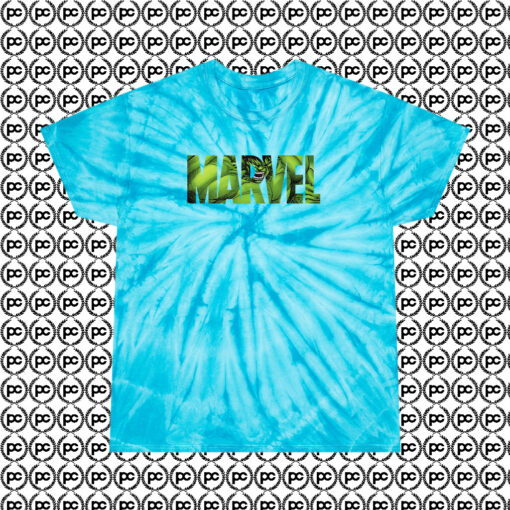 Marvel Logo Hulk Avengers Cyclone Tie Dye T Shirt Turquoise