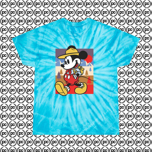 Mickey Mouse Park Ranger Tie Dye Disney Collection Cyclone Tie Dye T Shirt Turquoise