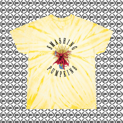 Mission To Mars Smashing Pumpkins W Cyclone Tie Dye T Shirt Pale Yellow