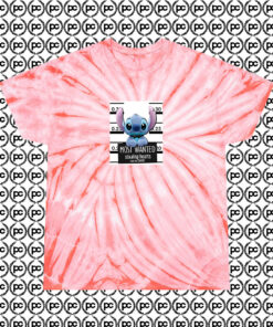 Most Wanted Stealing Hearts Stitch Cyclone Tie Dye T Shirt Coral