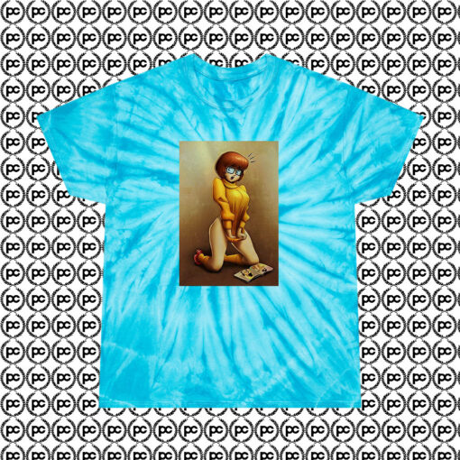 Naughty Velma Dinkley Scooby Doo Cyclone Tie Dye T Shirt Turquoise