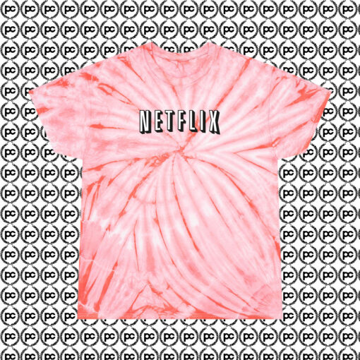 Netflix Cyclone Tie Dye T Shirt Coral