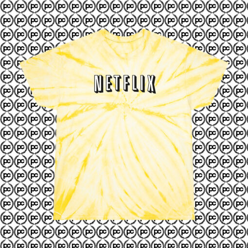 Netflix Cyclone Tie Dye T Shirt Pale Yellow