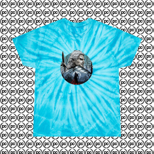 New Geralt Of Rivia Wild Hunter Cyclone Tie Dye T Shirt Turquoise