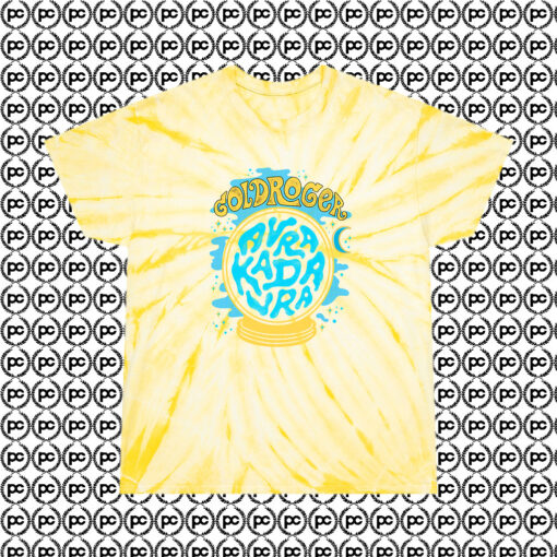 New Goldroger Avrakadavra Cyclone Tie Dye T Shirt Pale Yellow