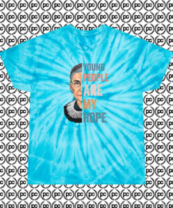 New Ruth Bader Ginsburg Young People Cyclone Tie Dye T Shirt Turquoise