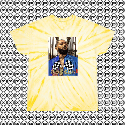 Nipsey Hussle Hip Hop Urban Cyclone Tie Dye T Shirt Pale Yellow