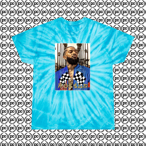 Nipsey Hussle Hip Hop Urban Cyclone Tie Dye T Shirt Turquoise