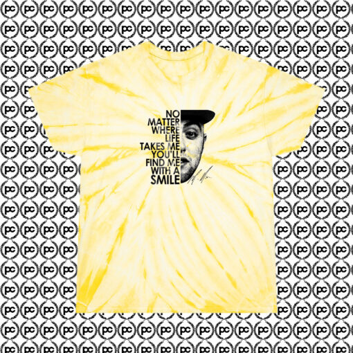 No Matter Where Life Mac Miller Custom Cyclone Tie Dye T Shirt Pale Yellow