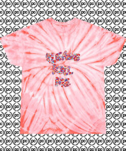 PLease Kill Me Floral Cyclone Tie Dye T Shirt Coral