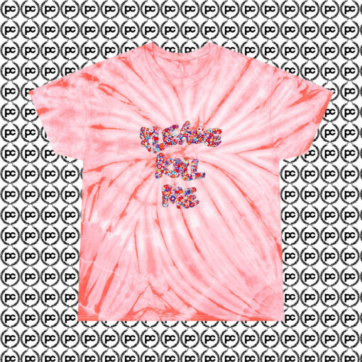 PLease Kill Me Floral Cyclone Tie Dye T Shirt Coral