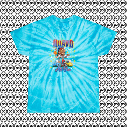 Quevo Migos All Star Cyclone Tie Dye T Shirt Turquoise