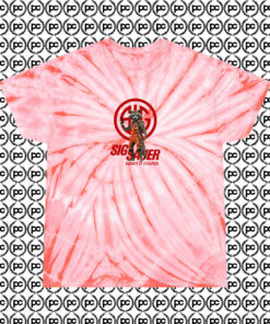 Rocket Racoon Sig Sauer Fictional Character Cyclone Tie Dye T Shirt Coral