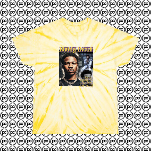 Roddy Ricch Being Anti Social Cyclone Tie Dye T Shirt Pale Yellow