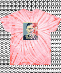 Ruth Bader Ginsburg Notorious RBG Cyclone Tie Dye T Shirt Coral