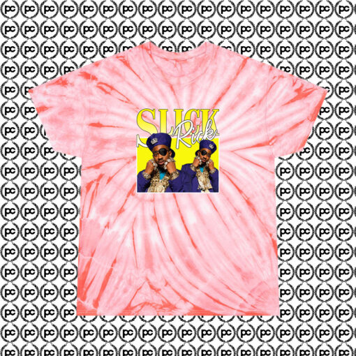 Slick Rick Rapper Cyclone Tie Dye T Shirt Coral