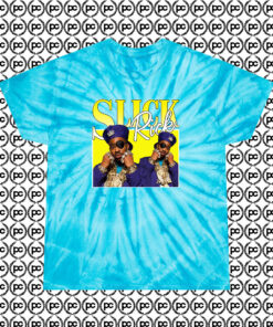 Slick Rick Rapper Cyclone Tie Dye T Shirt Turquoise