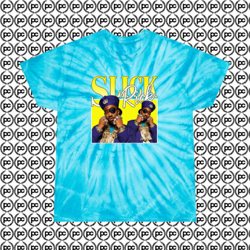 Slick Rick Rapper Cyclone Tie Dye T Shirt Turquoise