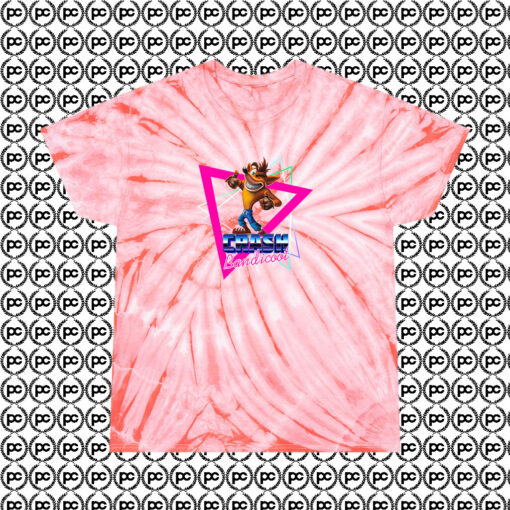 Special of Crash Bandicoot Playstation Gaming Cyclone Tie Dye T Shirt Coral