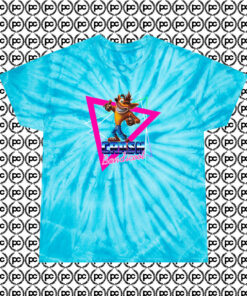 Special of Crash Bandicoot Playstation Gaming Cyclone Tie Dye T Shirt Turquoise