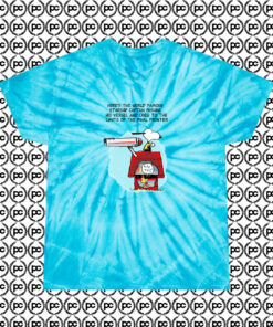 Star Trek Snoopy And Woodstock Cyclone Tie Dye T Shirt Turquoise