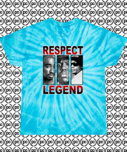 Swag Point Hip Hop Respect Legend Cyclone Tie Dye T Shirt Turquoise