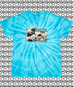 The Great Wave Off Totoro Cyclone Tie Dye T Shirt Turquoise