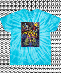 The Simpsons Treehouse of Horror Cyclone Tie Dye T Shirt Turquoise