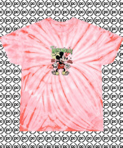 The Weremouse Disney Mickey Mouse Halloween Cyclone Tie Dye T Shirt Coral