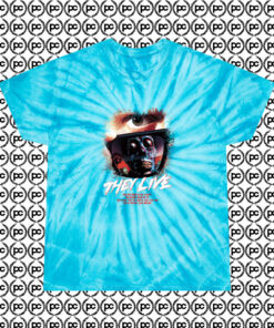 They Live Movie Saying Cyclone Tie Dye T Shirt Turquoise