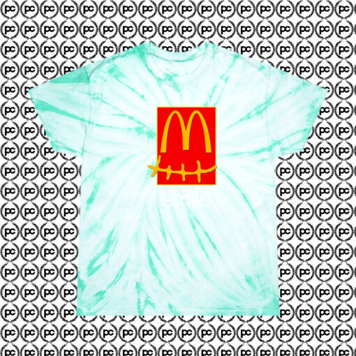 Travis Scott Mcdonalds Smile Cyclone Tie Dye T Shirt Mint