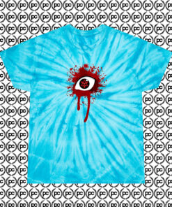 Uchiha Mangekyo Sharingan Naruto Funny Anime Cyclone Tie Dye T Shirt Turquoise