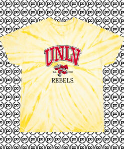 Unlv Running Rebels Sports College Cyclone Tie Dye T Shirt Pale Yellow