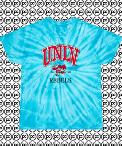 Unlv Running Rebels Sports College Cyclone Tie Dye T Shirt Turquoise