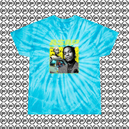 Vintage Hip Hop Asap Rocky Urban Cyclone Tie Dye T Shirt Turquoise