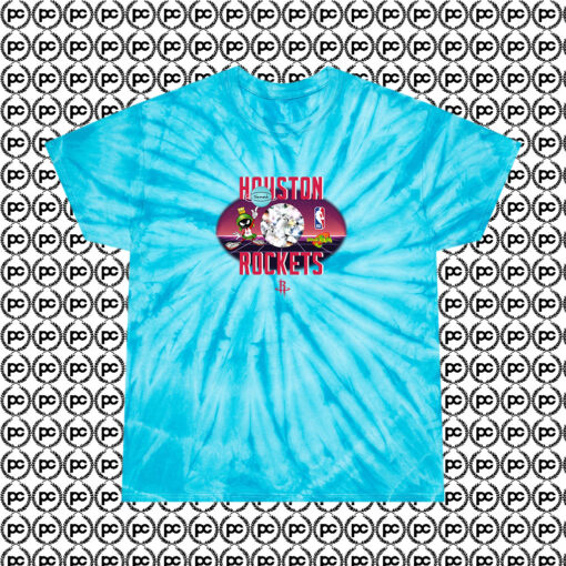 Vintage Huston Rockets X Space Jam Cyclone Tie Dye T Shirt Turquoise