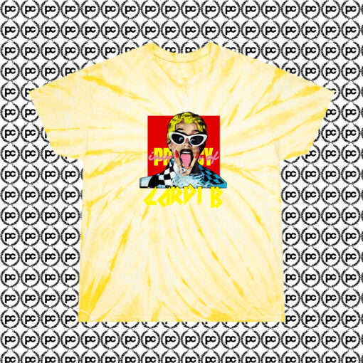 Vintage Invasion Of Privacy Cardi B Cyclone Tie Dye T Shirt Pale Yellow