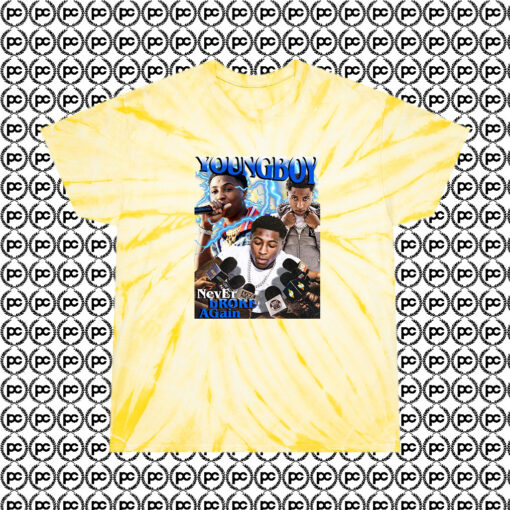 Youngboy Never Broke Again Cyclone Tie Dye T Shirt Pale Yellow