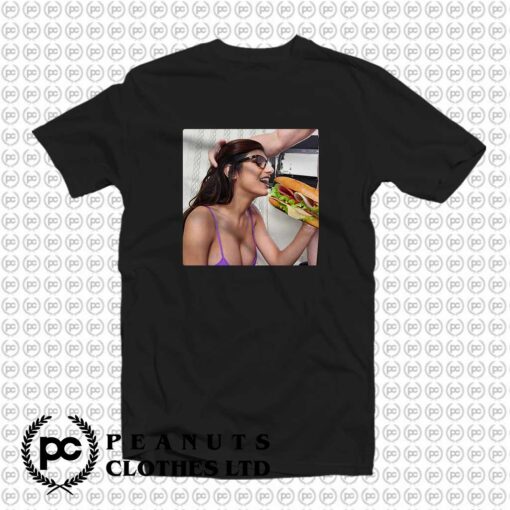 Mia Khalifa Eat Sandwich 90s T Shirt