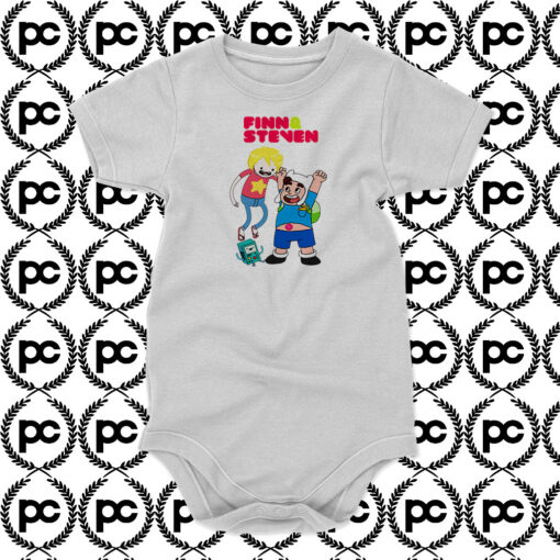 Adventure TIme Finn and Steven Universe Baby Onesie