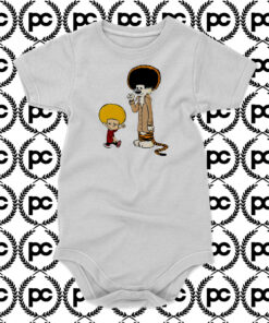 Afro Calvin and Hobbes Baby Onesie