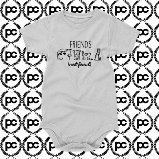 Animal Rights Rescue Friends Not Food Baby Onesie