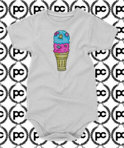 Bejeweled Ice Cream Cone Baby Onesie