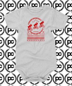 Bikes Ugly Christmas Baby Onesie