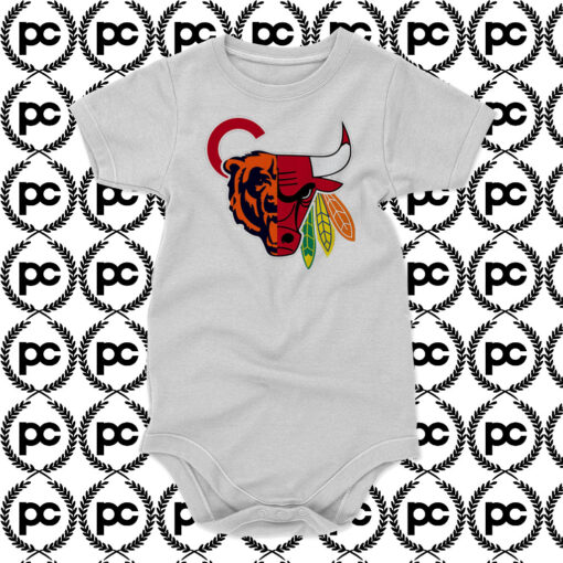 Chicago Sports Team Mashup Baby Onesie