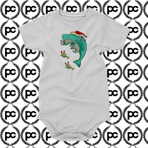 Christmas Whale Baby Onesie